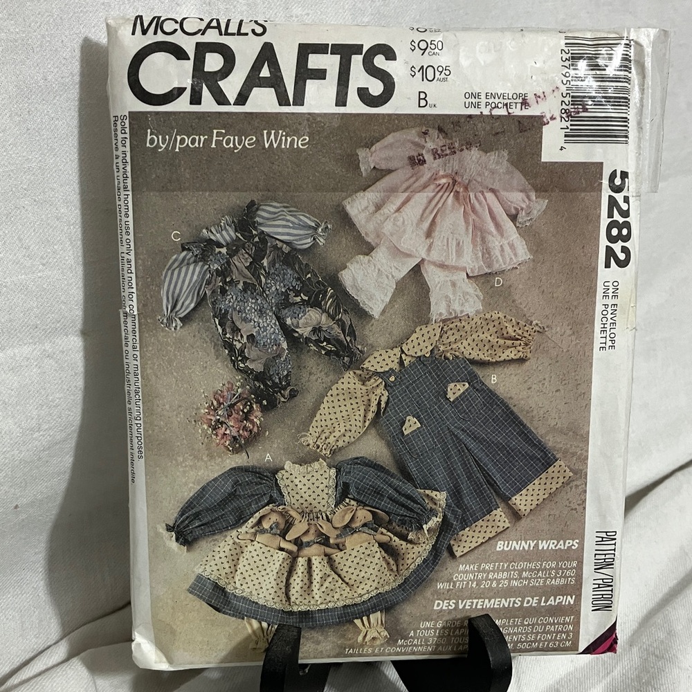 McCall's Crafts Bunny Wraps Pattern